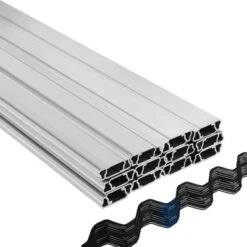 VEVOR Spring Wire And Lock Channel, 6.56ft Spring Lock & U-Channel Bundle, 40 Packs PE Coated Spring Wire & Aluminum Alloy Channel, Silver -Vevor GUEST cf3c6fe1 6914 447c 8ddf 6bce3613a0da