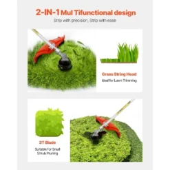 VEVOR String Trimmer, 25.2CC 2-Stroke, Gas Powered Weed Wacker, 16.9" Cordless Grass Trimmer, Multi-Functional Lawn Edger With Shoulder Strap -Vevor GUEST cf54ad22 4742 4698 8c7c d0cc9a15e661