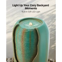 VEVOR Outdoor Water Fountain, 30.71 In Height Fountain And Waterfall, 1-Tier Floor Standing Glazed Jar Style Fountains With Light And Pump, Green 13 VEVOR Outdoor Water Fountain, 30.71 In Height Fountain And Waterfall, 1-Tier Floor Standing Glazed Jar Style Fountains With Light And Pump, Green -Vevor GUEST cfc04ea0 6374 4449 8b31 816d73546bba