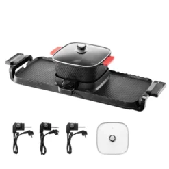 VEVOR Hot Pot with Grill, 2300W 2-in-1 Electric Smokeless Grill and Hot Pot, Removable Shabu-shabu Hotpot with Non-stick Pan, Black 15 VEVOR Hot Pot with Grill, 2300W 2-in-1 Electric Smokeless Grill and Hot Pot, Removable Shabu-shabu Hotpot with Non-stick Pan, Black -Vevor GUEST d0230c3e bc44 4c66 9641 679f46b4cf57