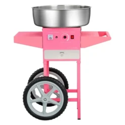VEVOR Electric Cotton Candy Machine With Cart, 1000W Commercial Candy Floss Maker With 20.5 In Stainless Steel Bowl, Sugar Scoop, And Drawer, Pink -Vevor GUEST d03203be 4a61 466a 95bf 92739159e357