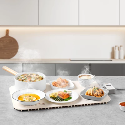 VEVOR Electric Warming Tray, Food Warming Mat For Buffet, Rollable & Portable Silicone Food Warmer With 4 Adjustable Temperature Settings 1 VEVOR Electric Warming Tray, Food Warming Mat For Buffet, Rollable & Portable Silicone Food Warmer With 4 Adjustable Temperature Settings