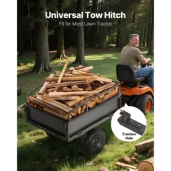 VEVOR Garden Utility Trailer, 10 Cu. Ft & 500lbs Capacity, ATV UTV Hauling Trailer, Tow Behind Steel Dump Cart With 14" Tires, Hand Pull, Black -Vevor GUEST d1b1d15f 9533 45d6 ac36 a0f48e122c39