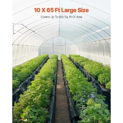 VEVOR 10 Mil Plastic Sheeting Heavy Duty 10' X 65', Thick Plastic Sheeting Roll, Plastic Drop Cloth Painters Tarp Covering 3 VEVOR 10 Mil Plastic Sheeting Heavy Duty 10' X 65', Thick Plastic Sheeting Roll, Plastic Drop Cloth Painters Tarp Covering - Image 3