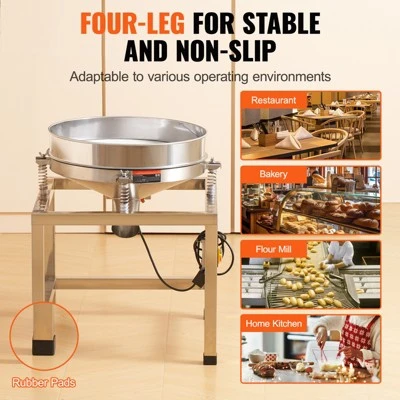 VEVOR Automatic Electric Vibrating Sieve, Stainless Steel Sifter Shaker Machine With 40+100 Mesh, 25W Automatic Powder Sifter Machine 4 VEVOR Automatic Electric Vibrating Sieve, Stainless Steel Sifter Shaker Machine With 40+100 Mesh, 25W Automatic Powder Sifter Machine - Image 4