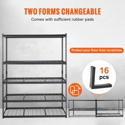 VEVOR Storage Shelving Unit, 5-Tier Adjustable, 2000 Lbs Capacity, Heavy Duty Garage Shelves Metal Organizer Wire Rack 5 VEVOR Storage Shelving Unit, 5-Tier Adjustable, 2000 Lbs Capacity, Heavy Duty Garage Shelves Metal Organizer Wire Rack - Image 5