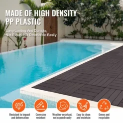 VEVOR Interlocking Deck Tiles, 54 Pack,11.6"x11.6" 54 Sq. Ft Plastic Waterproof Outdoor Flooring All Weather Use, Patio Floor Decking Covering Tiles 13 VEVOR Interlocking Deck Tiles, 54 Pack,11.6"x11.6" 54 Sq. Ft Plastic Waterproof Outdoor Flooring All Weather Use, Patio Floor Decking Covering Tiles -Vevor GUEST d4d9b07c 4406 43c4 8ca9 9eaed2b9d99a