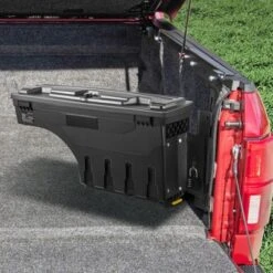 VEVOR Truck Bed Storage Box, Lockable Swing Case With Password Padlock, 6.6 Gal/25 L ABS Wheel Well Tool Box, Waterproof And Durable