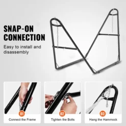 VEVOR Universal 2 Person Hammock Stand, Adjustable Heavy Duty 550 Lbs Capacity Hammock Stand Fits 7.5-13.5 Ft Hammocks With Chain, Hook -Vevor GUEST d561236a 8b77 4fa7 ae37 0703eb16cb11