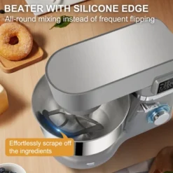 VEVOR Stand Mixer, 660W Electric Dough Mixer With 6 Speeds LCD Screen Timing, Tilt-Head Food Mixer With 5.8 Qt Stainless Steel Bowl, Gray -Vevor GUEST d5a68ad0 0adf 4ebc 948a be60964c88d1