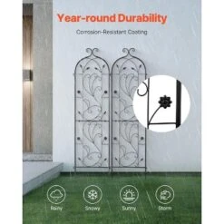 VEVOR Garden Trellis For Climbing Plants, 60 X 15 In, 2 Packs Rustproof Metal Garden Flower Trellis, Outdoor Climbing Rose Trellis Cucumbers Support 11 VEVOR Garden Trellis For Climbing Plants, 60 X 15 In, 2 Packs Rustproof Metal Garden Flower Trellis, Outdoor Climbing Rose Trellis Cucumbers Support -Vevor GUEST d6396fb5 400b 45fb 9bf0 d6b315632118