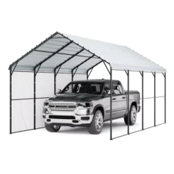 VEVOR Heavy Duty Metal Carport, 12' X 20' Outdoor Carport With Galvanized Steel Frame & Roof, Car Tent Garage Shade With Removable Sidewalls -Vevor GUEST d67cbbc9 8a18 4588 9a0c 5fd57f3e5be1
