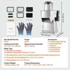 VEVOR Electric Vegetable Slicer, 4 In 1 Multifunctional Food Cutter, 200W Vegetable Chopper For Slicing Shredding Dicing And Slitting 14 VEVOR Electric Vegetable Slicer, 4 In 1 Multifunctional Food Cutter, 200W Vegetable Chopper For Slicing Shredding Dicing And Slitting -Vevor GUEST d7508666 a3d2 4d76 9f03 6463ab4177e9