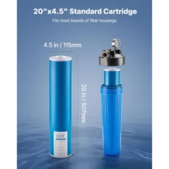 VEVOR Whole House Water Filter Replacement Cartridge, 4.5" X 20" Coconut Shell Activated Carbon KDF Filter For Whole Home Water Filtration, Blue -Vevor GUEST d76de798 f645 4a8a a035 b01050da9439