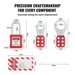 VEVOR Electrical Lockout Tagout Kit, 59 PCS Safety Lockout Tagout Station With Padlocks, Hasps, Tags, Ties, Plug Lockout, Circuit Breaker Lockouts -Vevor GUEST d7d46ea1 0a3f 4b1f be02 937fd5a28cbc