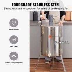 VEVOR Electric Honey Extractor, 4/8 Frames Honey Spinner Extractor, Stainless Steel Beekeeping Extraction, Apiary Centrifuge Equipment -Vevor GUEST d86821a9 e00d 4beb 958d 281d79bea34c