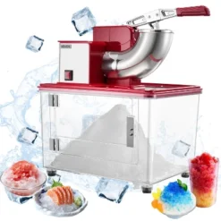 VEVOR Commercial Ice Crusher 661LBS/H, 350W Electric Snow Cone Machine With 4 Blades, 2000RPM Stainless Steel Shaved Ice Machine, Red -Vevor GUEST d8f63a9f c5fc 4bea 871c 0c50c3d9f290