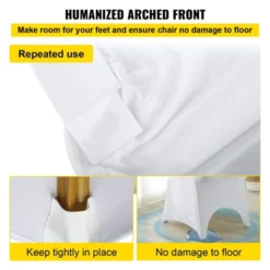VEVOR Stretch Spandex Folding Chair Covers, Universal Fitted Arched Front Cover, Removable Washable Protective Slipcovers, 50PCS White -Vevor GUEST d9794fef 20e6 4f98 9430 18b53eaf8108