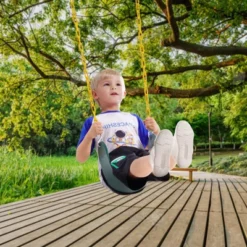 VEVOR 2-Pack Swing Seats, With 66 Inch Coated Chains And Snap Hooks, Support 300 Lbs Swings Replacement For Outdoor Swing Set, Green