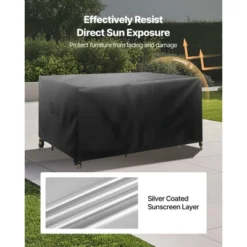 VEVOR Patio Furniture Cover, 420D Heavy Duty Waterproof Outdoor Dining Table And Chairs Cover, Large Squre Patio Table Covers, Black -Vevor GUEST d9d4cf5d 8f17 487c 9130 e1f2e0b0479f
