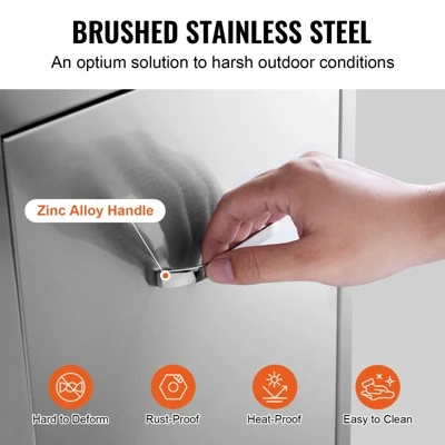 BuoQua Stainless Steel Storage Drawer Outdoor Kitchen Propane Tank Drawer Built-in Trash Drawer 16 X 22 X 16 Inch Propane Tank Trash Drawer, Silver 4 BuoQua Stainless Steel Storage Drawer Outdoor Kitchen Propane Tank Drawer Built-in Trash Drawer 16 X 22 X 16 Inch Propane Tank Trash Drawer, Silver - Image 4