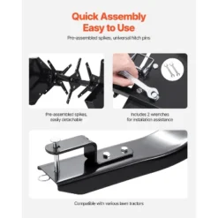 VEVOR Tow Behind Plug Aerator, 40-Inch Tow Behind Lawn Plug Aerator With Universal Hitch, Pull Behind Aerator, Black -Vevor GUEST da87f88f 0d1c 4aa7 b0f2 536a3b0a3e88