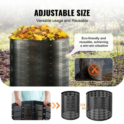 VEVOR Compost Bin 220 Gallon, Outdoor Expandable Composter, Easy To Setup & Large Capacity Composting Bin, Fast Creation Of Fertile Soil 5 VEVOR Compost Bin 220 Gallon, Outdoor Expandable Composter, Easy To Setup & Large Capacity Composting Bin, Fast Creation Of Fertile Soil - Image 5