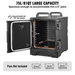 VEVOR Insulated Food Pan Carrier, 81 Qt Hot Box For Catering, Food Box Carrier With Double Buckles, Front Loading Food Warmer With Handles -Vevor GUEST daeb6d75 9b53 4e4a a270 fab6bf31c1b6