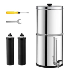 VEVOR Gravity-fed Water Filter System, 2.25G 304 Stainless-Steel Countertop System, Water Filtration System, Reduces Lead And Up To 99% -Vevor GUEST db11e9e6 2e0e 4025 8415 1bdfe59cd192