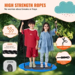 VEVOR Tree Swing, 40 Inch Saucer Swing, 750lbs Weight Capacity, 900D Oxford Fabric Swing Seat With 2 Tree Hanging Straps, Blue -Vevor GUEST db2050e2 6057 42d7 9528 88098c6d85c4