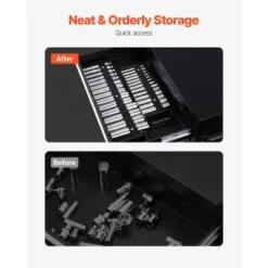 VEVOR Portable Socket Organizer Tray, 3-Piece Metric & SAE Socket Organizer Set, 1/4'', 3/8'' And 1/2'' Heavy-Duty Socket Holder With Handle -Vevor GUEST db2d9d16 37a2 4b02 8e1c 413fe12a0cce