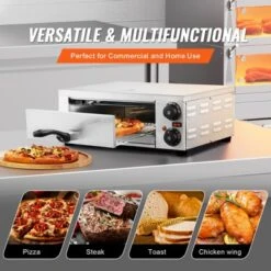 VEVOR Electric Pizza Oven For Countertops, 12-inch, 1500W, With Temp Control & 0-120 Min Timer, Even Baking Technology & Easy Clean Crumb Tray 13 VEVOR Electric Pizza Oven For Countertops, 12-inch, 1500W, With Temp Control & 0-120 Min Timer, Even Baking Technology & Easy Clean Crumb Tray -Vevor GUEST db7ef213 1856 4a02 8187 c9f902b9d992