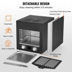 VEVOR Electric Steak Grill, 1800W Smokeless Infrared Electric Broiler, 1450°F Stainless Steel Steak Cooker With 6-Tier Adjustable Rack, Black -Vevor GUEST dd15e605 43fc 4ca3 9bdb 76fe235e083d