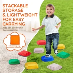 VEVOR Balance Stepping Stones For Kids, 10 PCS, Up To 220 Lbs, Non-Slip Toddlers Sensory Stepping Stones, Toys For Children Aged 3 4 5 6 7 8+ -Vevor GUEST dd56bee7 3835 480e b780 03d02fabcea7