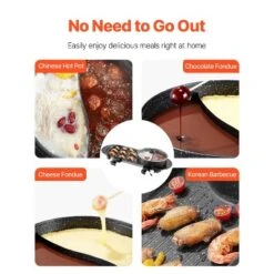 VEVOR Hot Pot With Grill, 2200W 2-in-1 Electric Smokeless Grill And Hot Pot With Separate Dual Temperature Control, Black -Vevor GUEST dd605183 0283 45d4 b31d 053c5f08ba22