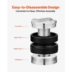 VEVOR Coffee Distributor 53mm, 2-in-1 Adjustable Espresso Distributor With Fan-Shaped Base, Coffee Distributor 304 Stainless Steel, Silver -Vevor GUEST de8c55ca bbe3 421f 944a 377f8a3e9939