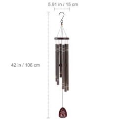 VEVOR Wind Chimes For Outside, 42", Deep Tone Wind Chimes With 6 Tubes, Unique Large Memorial Wind Chimes For Anniversary, Dark Brown -Vevor GUEST ded5990c edec 4736 a25c f63ac550ff38