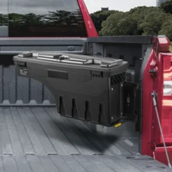 VEVOR Truck Bed Storage Box, Lockable Lid, Waterproof ABS Wheel Well Tool Box 6.6 Gal/20 L, Black