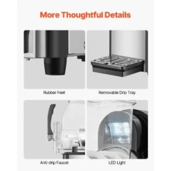 VEVOR Commercial Slushy Machine, 4L Single Tank Frozen Drink Machine, 16 Cups Stainless Steel Margarita Smoothie Frozen Drink Maker, Black -Vevor GUEST df927cfe 90d0 4620 84a9 4cb41fb2de1a