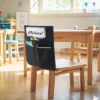 VEVOR Chair Pockets For Classroom, 24 Pack, 14 X 15 Inches Chairback Buddy Pocket With Name Tag, Black