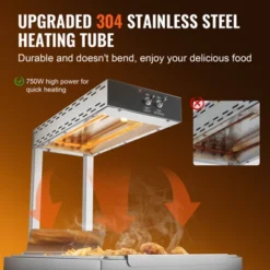 VEVOR French Fry Food Warmer, 750W Commercial Food Heating Lamp, Electric Stainless Steel Warming Light Dump Station, Countertop 104-122°F -Vevor GUEST e0228a1a bfaf 4430 a71c 381853a6d359