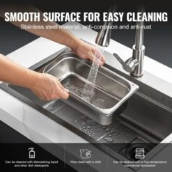 VEVOR 8 Pack Hotel Pans, 1/3 Size Anti-Jam Steam Pan With Lid, 0.8mm Thick Stainless Steel Steam Table Pan, 6-Inch Deep Commercial Table Pan -Vevor GUEST e054c21a e073 4ef5 a3c6 c8e06d6c5ddf