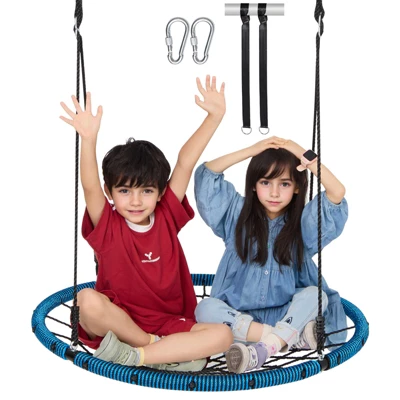VEVOR Spider Web Saucer Swing, 40 Inch Round Swings For Kids Outdoor, 750lbs Weight Capacity Saucer Tree Swing, Stable Woven Rope Swing Seat 8 VEVOR Spider Web Saucer Swing, 40 Inch Round Swings For Kids Outdoor, 750lbs Weight Capacity Saucer Tree Swing, Stable Woven Rope Swing Seat - Image 8