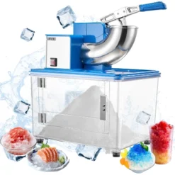 VEVOR Commercial Ice Crusher 661LBS/H, 350W Electric Snow Cone Machine With 4 Blades, 2000RPM Stainless Steel Shaved Ice Machine , Blue -Vevor GUEST e14bd0fe 6539 4242 9ce5 6ea1fea6015e