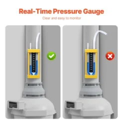 VEVOR 6 To 4.5 Inch Radon Fan Installation Kit, Quiet 380CFM Radon Mitigation Fan System Kit With 2 Couplers, Pressure Indicator, White -Vevor GUEST e28b4ba7 a675 4896 8645 c01d2a911083