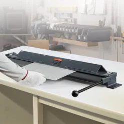 VEVOR Box And Pan Brake, 48-Inch, 0-130 Degrees Sheet Metal Bending Brake, Portable Mini Metal Bender With 20 Gauge Low Carbon Steel, Black
