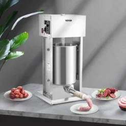 VEVOR Electric Stuffer, 10L Large Capacity, 200W Vertical Sausage Stuffer With Speed Stepless, 304 Stainless Steel Sausage Machine