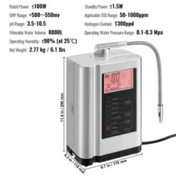 VEVOR Alkaline Water Ionizer Machine, PH 3.5-10.5 Alkaline Acidic Hydrogen Water Purifier, 7 Water Settings Home Filtration System, Up To -650mV ORP -Vevor GUEST e3da5761 2219 46f6 bab9 9d87e0044885