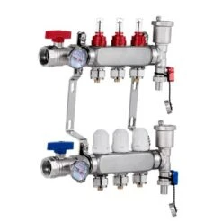 VEVOR 3-Branch Radiant Heat Manifold, 1/2" PEX Tubing Manifold, Stainless Steel PEX Manifold For Hydronic Radiant Floor Heating, Silver -Vevor GUEST e4f9b991 f106 4843 b8e8 101c7e810095