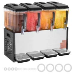 VEVOR Commercial Beverage Dispenser, 4 Tanks 12 L / 12.7 QT Per Tank Juice Dispenser, 510W Stainless Steel Ice Tea Drink Machine -Vevor GUEST e6988b21 e92c 48ab a4a3 7e6b55dff180